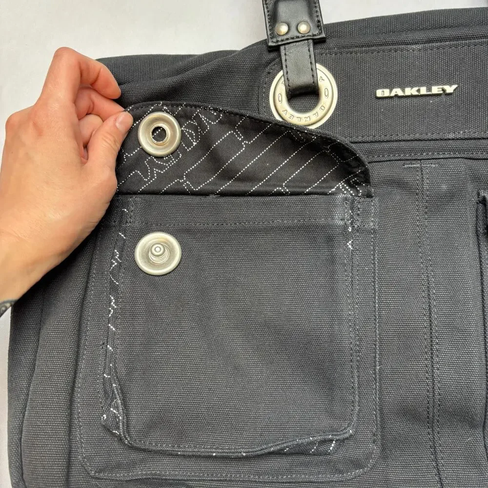 Oakley Carry On Top Handle Weekender Black Canvas Shoulder Bag